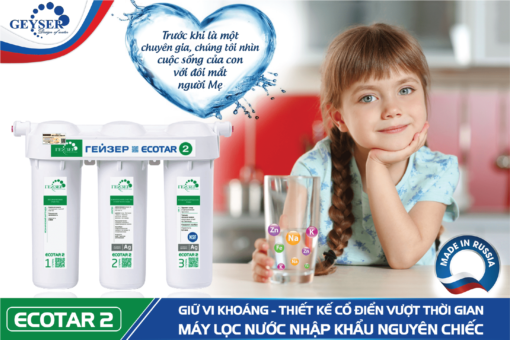Máy lọc nước Geyser Ecotar 2 giữ khoáng