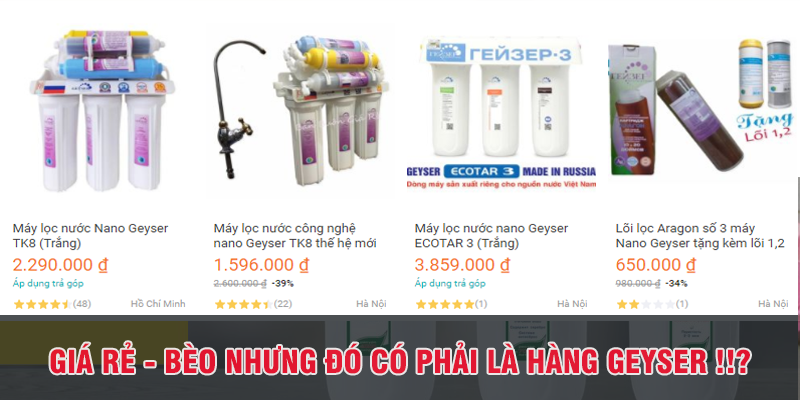 MÁY LỌC NƯỚC NANO GEYSER GIÁ RẺ MÁY LỌC NƯỚC NANO GEYSER GIÁ RẺ
