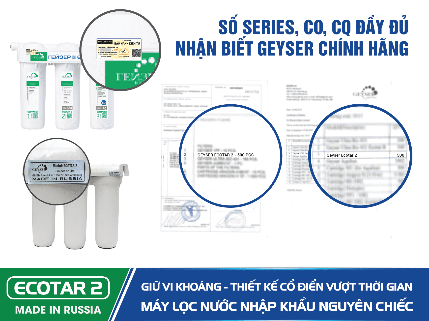 CO CQ Máy lọc nước Geyser Ecotr 2