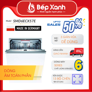 Máy Rửa Chén Âm Tủ Series 6 Bosch SMD6ECX57E/ Nhập Khẩu Liên Bang Đức