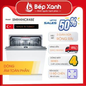 Máy Rửa Chén Âm Tủ Series 4 Bosch SMV41D10EU/ Nhập Khẩu Thổ Nhĩ Kỳ