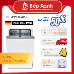 Máy Rửa Chén Âm Tủ Series 4 Bosch SPV44CX00E/ Nhập Khẩu Liên Bang Đức